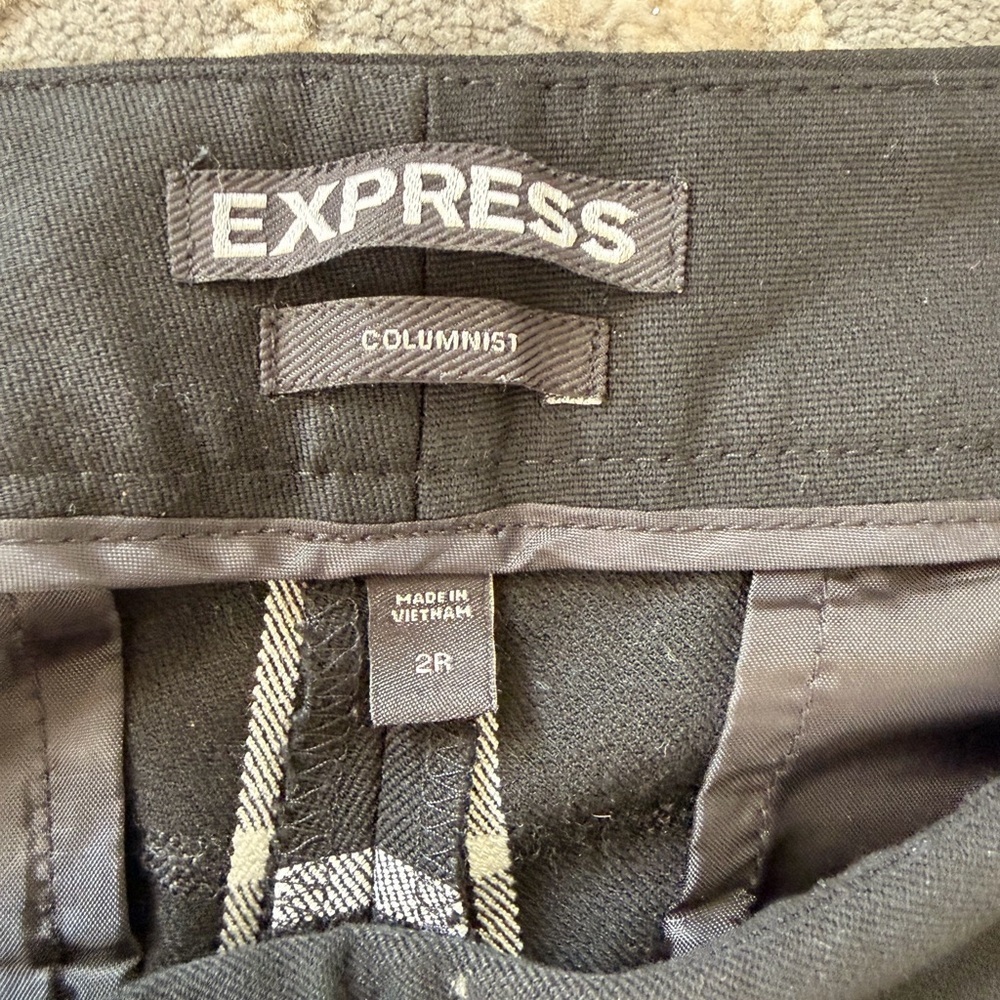 Express Black and White Plaid Pantsuit - Picture 3 of 3